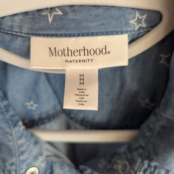 Motherhood Maternity Soft Denim Button Up Shirt - Size M - Picture 3 of 4